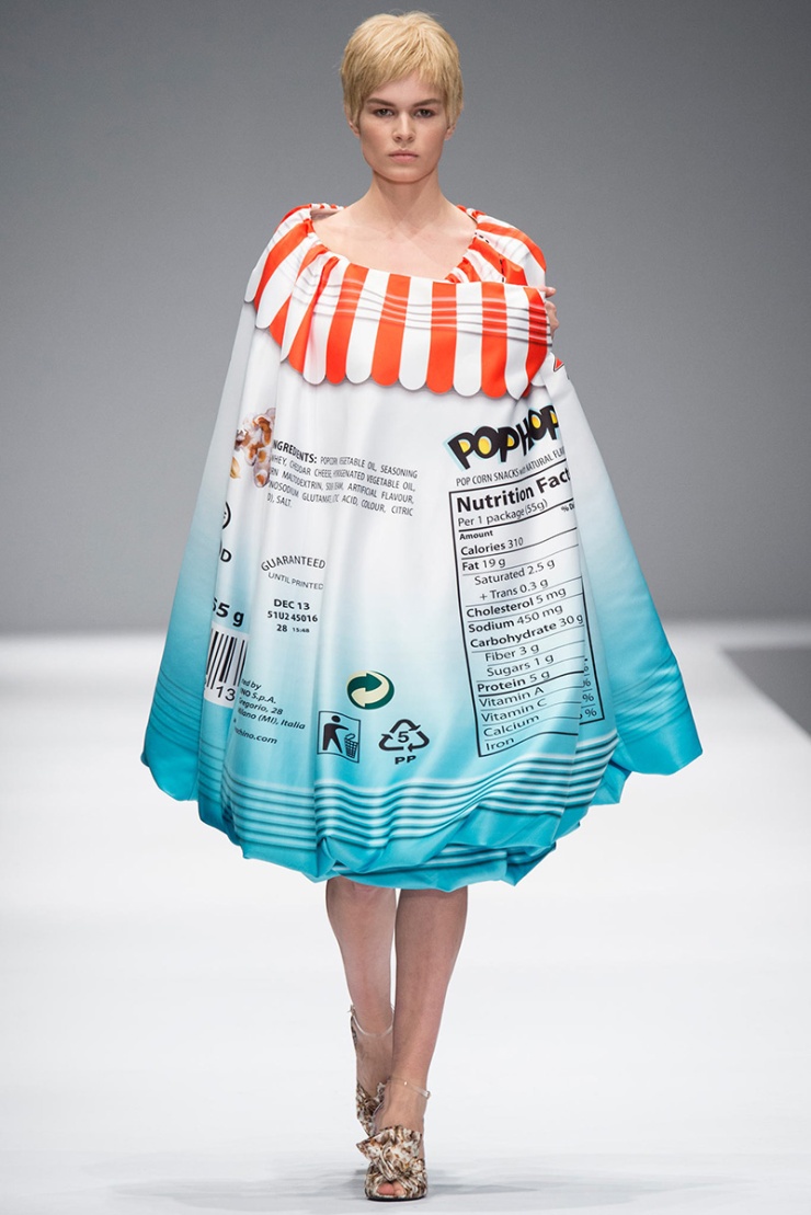 Moschino pop corn cape dress - FW 2014 by Jeremy Scott